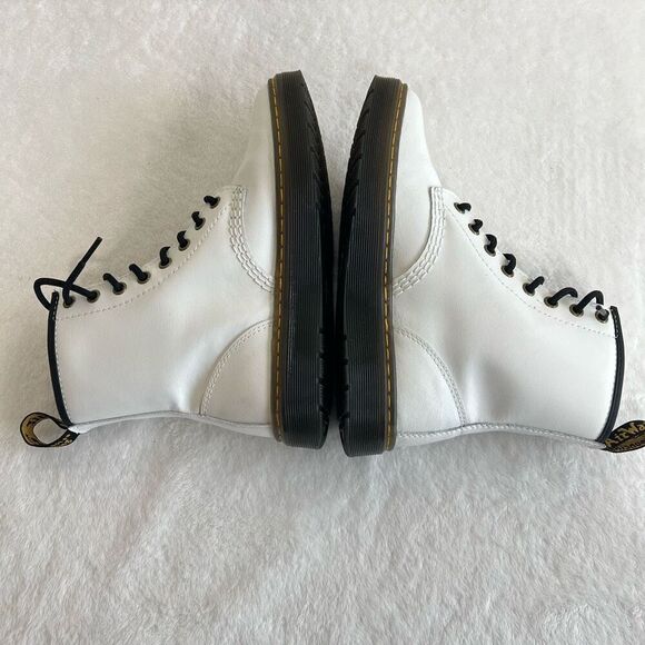 Dr. Martens White Zavala Combat Boots Lace Up 6 Women - Picture 8 of 11